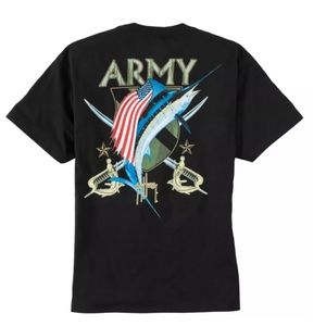 Guy Harvey Army Crest black pocket tee S